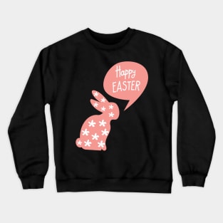 Easter Flowers Bunny Crewneck Sweatshirt